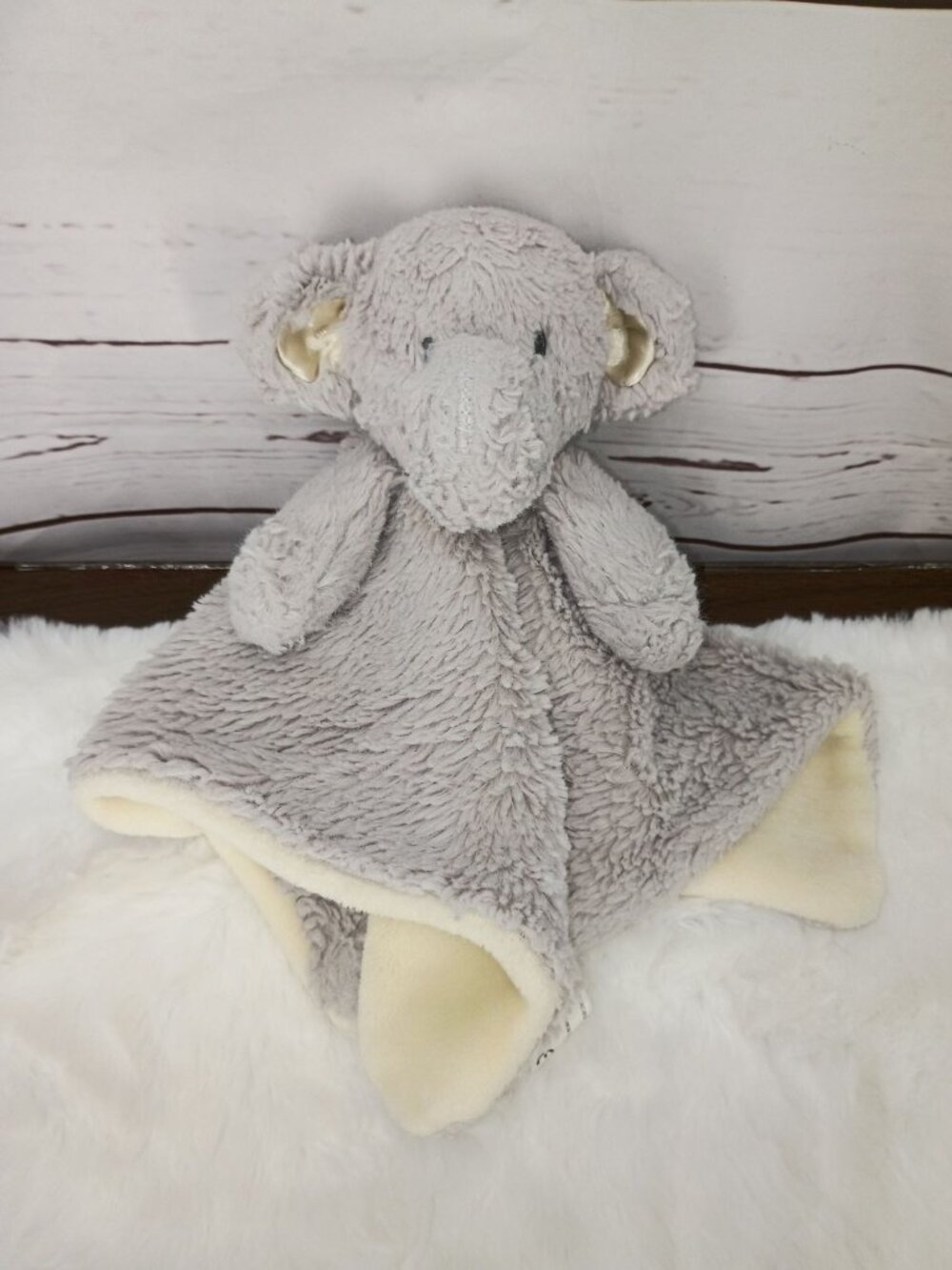 Kellytoy Elephant Lovey Gray Plush Security Blanket Soft Fleece Baby Comfort Toy